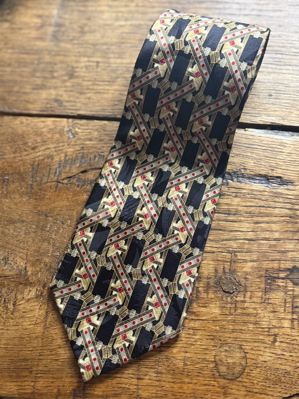 Fierté s.r.l. 100% Silk Geometric Lattice Tie - Made in Italy